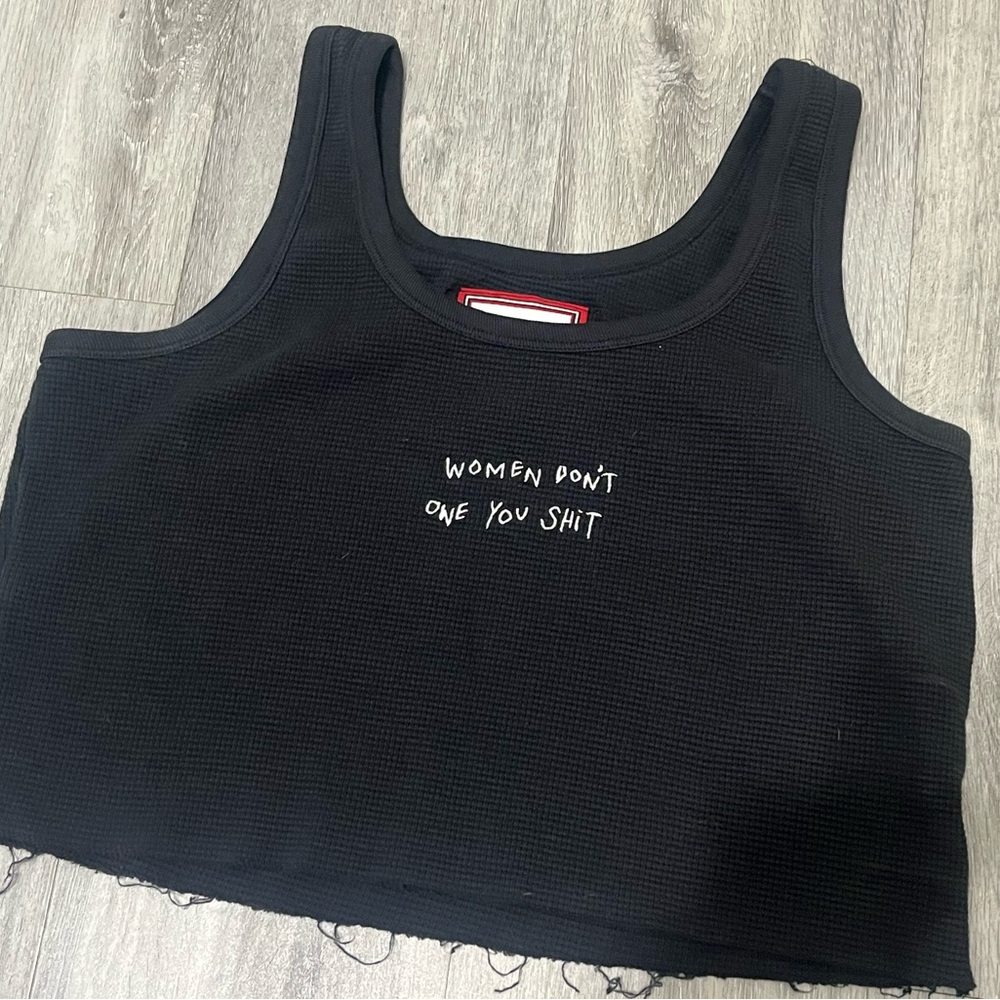 “Women Don’t Owe You Sh@t” Ribbed Tank - Picture 3 of 10